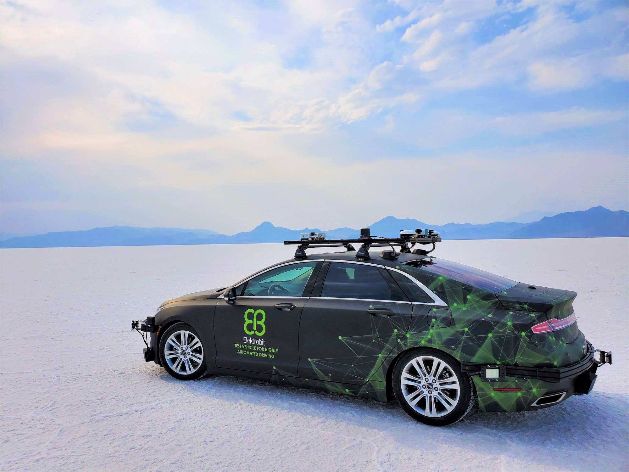 ADAS and automated driving testing vehicle at salt lake